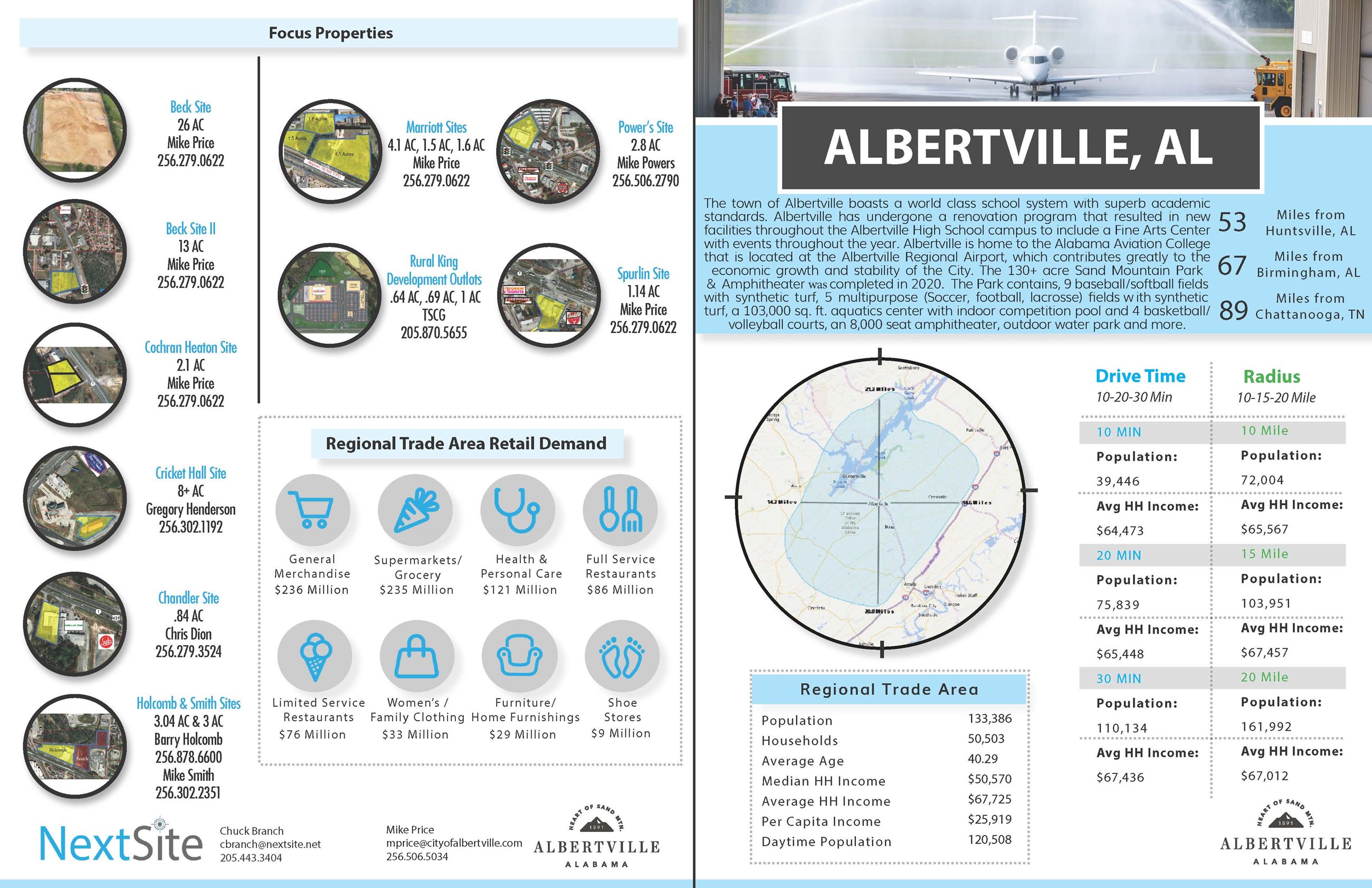2023 City of Albertville marketing brochure