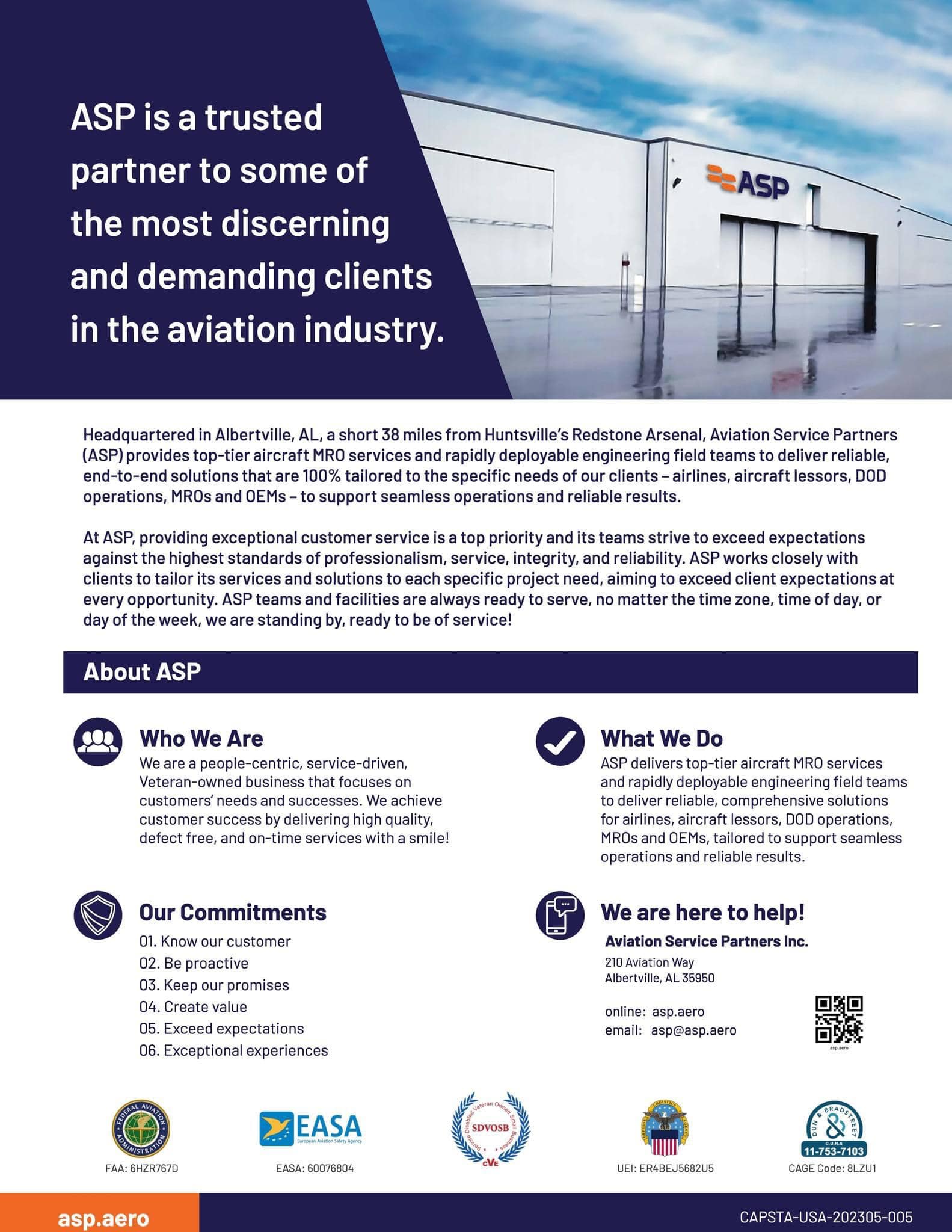 Infographic about Aviation Service Partners, Inc.